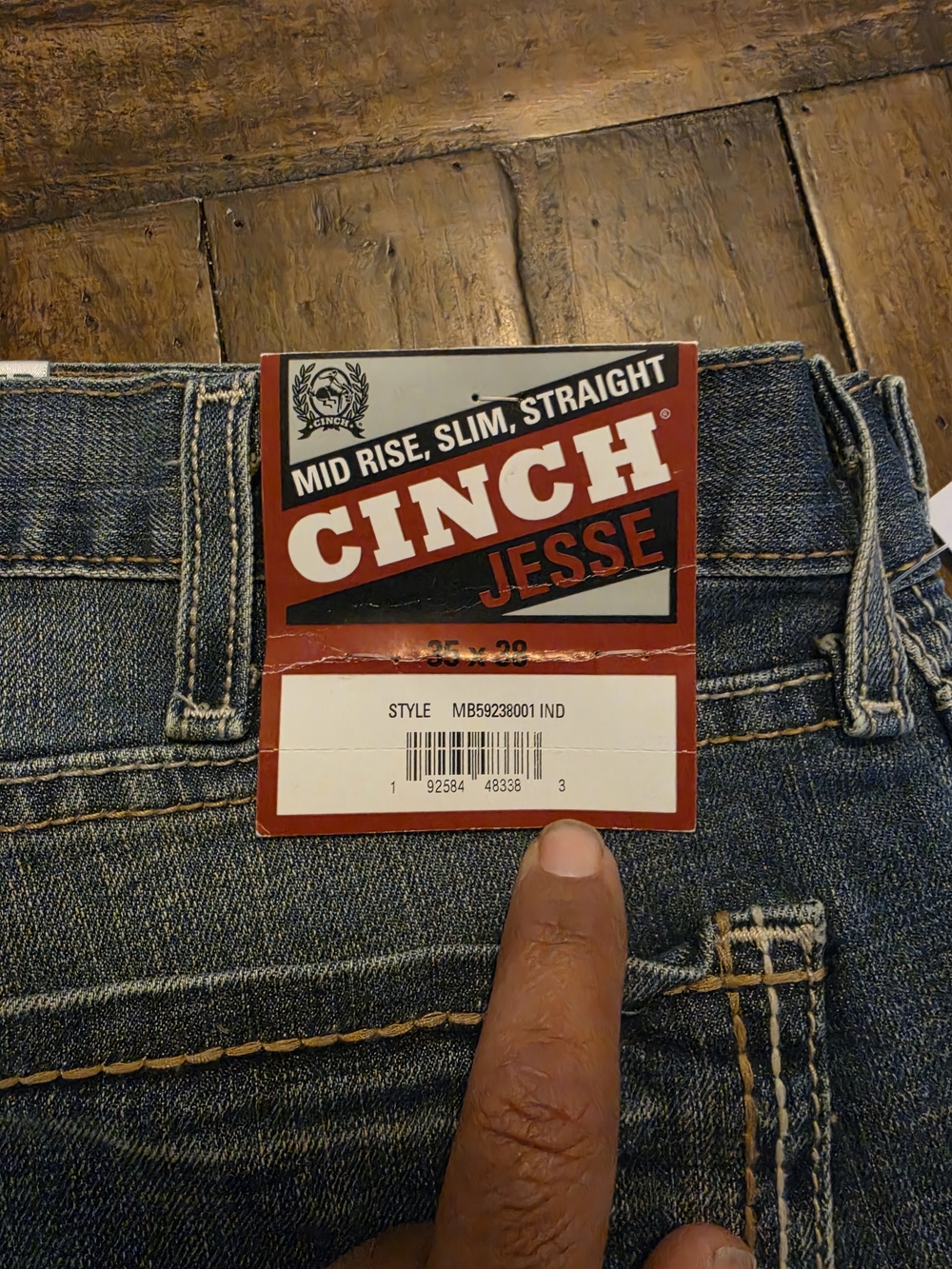 Cinch Jesse Mid Rise Slim Straight Jeans - Indigo Blue